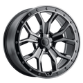 Redbourne Wheels - MORLAND - Black - GLOSS METALLIC W/ BLACK BRUSHED TINT FACE - 18" x 8.5", 25 Offset, 5x120 (Bolt Pattern), 72.56mm HUB