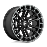 Fuel - D720 HEATER - Black - MATTE BLACK DOUBLE DARK TINT MACHINED - 20" x 9", 1 Offset, 6x135 (Bolt Pattern), 87.1mm HUB