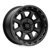 KMC Wheels - KM548 CHASE - Black - SATIN BLACK WITH GLOSS BLACK LIP - 20" x 9", 0 Offset, 8x165.1 (Bolt Pattern), 125.1mm HUB