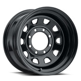 Vision Wheel HD - 84 D WINDOW - STEEL WHEEL - Black - Gloss Black - 16" x 8", -6 Offset, 8x165.1 (Bolt Pattern), 130.8mm HUB