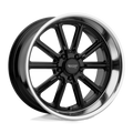 American Racing Vintage - VN507 RODDER - Black - Gloss Black Diamond Cut Lip - 17" x 7", 0 Offset, 5x120.65 (Bolt Pattern), 72.6mm HUB