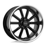 American Racing Vintage - VN507 RODDER - Black - Gloss Black Diamond Cut Lip - 17" x 7", 0 Offset, 5x120.65 (Bolt Pattern), 72.6mm HUB