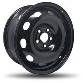 DTD - Steel Wheel - Black - Gloss Black - 15" x 6", 38 Offset, 5x100 (Bolt Pattern), 57.1mm HUB