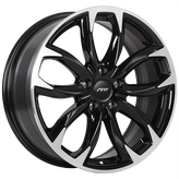 ART - Replica 148 - Black - Gloss Black - Machined Face - 17" x 7.5", 40 Offset, 5x114.3 (Bolt Pattern), 67.1mm HUB