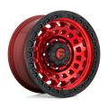 Fuel - D632 ZEPHYR - CANDY RED BLACK BEAD RING - 17" x 9", -12 Offset, 8x165.1 (Bolt Pattern), 125.1mm HUB