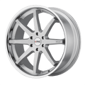 KMC Wheels - KM715 REVERB - Silver - Brushed Silver Chrome Lip - 20" x 9", 30 Offset, 5x114.3 (Bolt Pattern), 72.6mm HUB