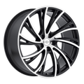 Redbourne Wheels - NOBLE - Gunmetal - MATTE BLACK W/ MATTE MACHINED FACE - 20" x 9.5", 32 Offset, 5x120 (Bolt Pattern), 72.56mm HUB