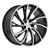 Redbourne Wheels - NOBLE - Gunmetal - MATTE BLACK W/ MATTE MACHINED FACE - 20" x 9.5", 32 Offset, 5x120 (Bolt Pattern), 72.56mm HUB