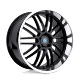 Beyern - MESH - Black - GLOSS BLACK WITH MIRROR CUT LIP - 20" x 8.5", 20 Offset, 5x120 (Bolt Pattern), 72.6mm HUB