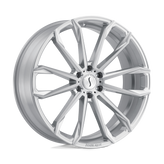 Status Wheels - MASTADON - Silver - Silver with Brushed Machined Face - 20" x 9", 5 Offset, 6x139.7 (Bolt Pattern), 112.1mm HUB