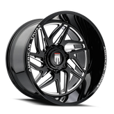 American Truxx - GOLIATH - Black - BLACK/MILLED - 20" x 9", 0 Offset, 5x127, 139.7 (Bolt Pattern), 87.1mm HUB