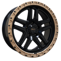 Envy Wheels - FFT-9 - Black - GLOSS BLACK / GLOSS BRONZE BEADLOCK - 20" x 8.5", 35 Offset, 5x114.3 (Bolt Pattern), 73.1mm HUB