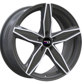 Euro Design - Berlin - Gunmetal - Gunmetal Polished - 17" x 7.5", 40 Offset, 5x120 (Bolt Pattern), 64.1mm HUB