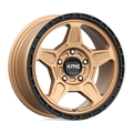 KMC Wheels - KM721 ALPINE - Bronze - Matte Bronze With Black Lip - 15" x 7", 15 Offset, 5x100 (Bolt Pattern), 72.6mm HUB