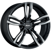 Mak Wheels - LUFT W - Black - ICE BLACK - 16" x 7", 44 Offset, 5x120 (Bolt Pattern), 72.6mm HUB