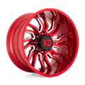 XD Series - XD858 TENSION - CANDY RED MILLED - 22" x 10", -18 Offset, 8x165.1 (Bolt Pattern), 125.1mm HUB