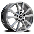 Euro Design - AD-2 - Silver - Silver - 17" x 7.5", 35 Offset, 5x127 (Bolt Pattern), 71.6mm HUB