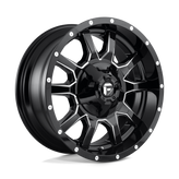 Fuel - D627 VANDAL - Black - GLOSS BLACK MILLED - 20" x 9", 20 Offset, 8x165.1 (Bolt Pattern), 125.1mm HUB