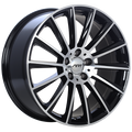 ART - Replica 194 - Black - Gloss Black - Machined Face - 18" x 8.5", 35 Offset, 5x112 (Bolt Pattern), 66.6mm HUB