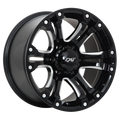 Dai Alloys - Crusher - Black - Gloss Black - Milled Edge - 18" x 9", 20 Offset, 6x135 (Bolt Pattern), 87.1mm HUB