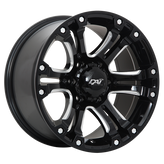 Dai Alloys - Crusher - Black - Gloss Black - Milled Edge - 18" x 9", 20 Offset, 6x135 (Bolt Pattern), 87.1mm HUB