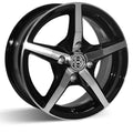 RSSW - Jazz - Black - Black Milled Spokes - 14" x 6", 38 Offset, 4x100 (Bolt Pattern), 73.1mm HUB