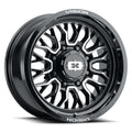 Vision Wheel Off-Road - 402 RIOT - Black - Gloss Black Machined Face - 18" x 9", -12 Offset, 8x170 (Bolt Pattern), 125.2mm HUB