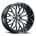 Vision Wheel Off-Road - 402 RIOT - Black - Gloss Black Machined Face - 24" x 12", -51 Offset, 6x139.7 (Bolt Pattern), 106.2mm HUB