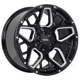Ruffino HARD - Blast - Black - Gloss Black - Milled Edge - 20" x 9", -12 Offset, 6x135, 139.7 (Bolt Pattern), 87.1mm HUB