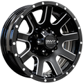 Envy Wheels - ET-3T - Black - GLOSS BLACK / SIDE MILL /  MILLED RIVETS - 16" x 6", 0 Offset, 6x139.7 (Bolt Pattern), 108mm HUB