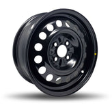 DTD - Steel - Black - Black - 15" x 6", 42 Offset, 4x100 (Bolt Pattern), 60.1mm HUB