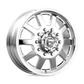 Fuel Mono - DE09 FF09D - Polished - POLISHED - 24" x 8.25", -225 Offset, 10x225 (Bolt Pattern), 170.1mm HUB