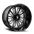 American Truxx - BUTCHER - Black - Black / Milled - 20" x 12", -25 Offset, 8x165.1 (Bolt pattern), 125.2mm HUB - AT1916-2281M