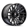 American Truxx - EVOLUTION - Black - Black/Milled - 22" x 12", -44 Offset, 6x135 (Bolt pattern), 87.1mm HUB - AT1919-22236BM