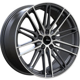 Advanti - Diviso - Black - Matte Black W/ Machined Face - 18" x 8", 45 Offset, 5x108 (Bolt pattern), 73.1mm HUB