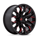 Fuel - D823 FLAME - Black - Gloss Black Milled with Candy Red - 20" x 9", 1 Offset, 6x139.7 (Bolt pattern), 106.1mm HUB - D82320908450