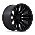 Fuel - D847 REBAR - Black - Blackout - 22" x 12", -44 Offset, 6x139.7 (Bolt pattern), 106.1mm HUB - D84722208447