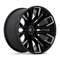 Fuel - D849 REBAR - Black - Gloss Black Milled - 22" x 12", -44 Offset, 6x135 (Bolt pattern), 87.1mm HUB - D84922208947