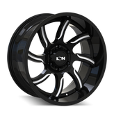 Ion Alloy - 151 - Black - Gloss Black/Milled - 20" x 9", 0 Offset, 6x135 (Bolt pattern), 87mm HUB