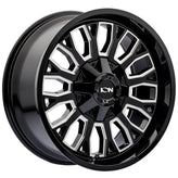 Ion Alloy - 149 - Black - Matte Black - 20" x 9", -12 Offset, 8x165.1 (Bolt pattern), 125.2mm HUB - 149-2981MB