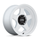 KMC Wheels - KM728 LOBO - White - Gloss White - 17" x 8.5", -10 Offset, 6x120 (Bolt pattern), 66.9mm HUB - KM728WX17857710N