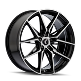 Kraze Wheels - EVOLVE - Silver - Black W/Machined Face - 20" x 9", 35 Offset, 5x120 (Bolt pattern), 72.6mm HUB