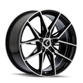 Kraze Wheels - EVOLVE - Black - Black W/Machined Face - 20" x 9", 35 Offset, 5x112 (Bolt pattern), 66.6mm HUB