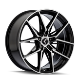 Kraze Wheels - EVOLVE - Black - Black W/Machined Face - 20" x 9", 35 Offset, 5x112 (Bolt pattern), 66.6mm HUB