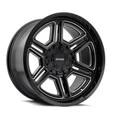 Mayhem - HERMOSA - Black - Black Milled - 20" x 9", 18 Offset, 5x127/139.7 (Bolt pattern), 87mm HUB