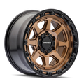 Mayhem - RIDGELINE - Gunmetal - Gloss Bronze W/ Black Lip - 17" x 8.5", -6 Offset, 6x135 (Bolt pattern), 87.1mm HUB - 8306-7836BZ