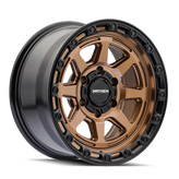 Mayhem - RIDGELINE - Gunmetal - Gloss Bronze W/ Black Lip - 17" x 8.5", -6 Offset, 6x135 (Bolt pattern), 87.1mm HUB - 8306-7836BZ