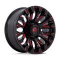 Fuel - D829 QUAKE - Black - Gloss Black Milled Red Tint - 20" x 9", 1 Offset, 8x180 (Bolt pattern), 124.2mm HUB