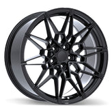 Replika - R266 - Black - Gloss Black - 19" x 8", 25 Offset, 5x112 (Bolt pattern), 66.6mm HUB