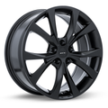 RTX Wheels - Flint - Black - Satin Black - 17" x 7", 42 Offset, 5x108 (Bolt pattern), 63.4mm HUB